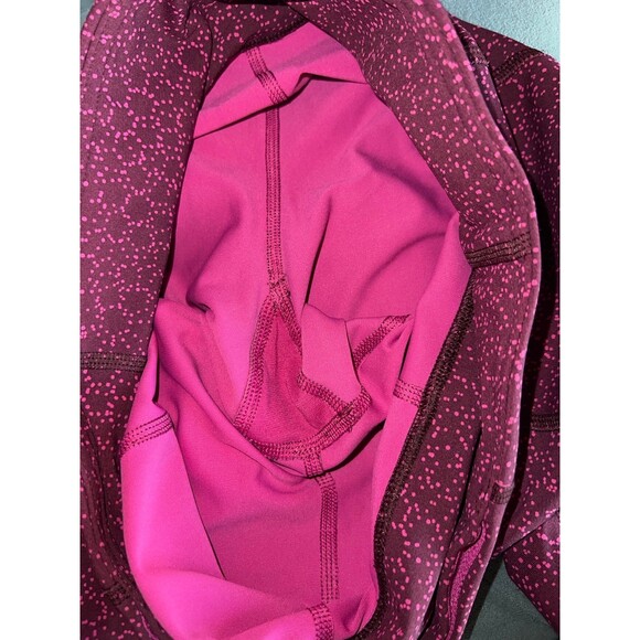 Lululemon 25in Leggings Reflective Maroon Red Pink Size 6 - Picture 6 of 11